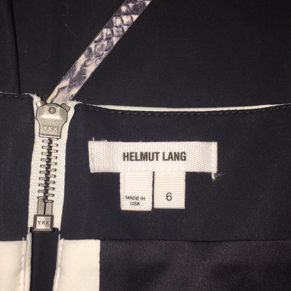 Helmut Lang Poplin Short Shift Dress Python Trim - image 8